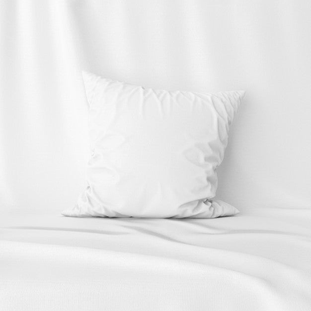 Free Front View Of White Pillow Cover Mockup Psd