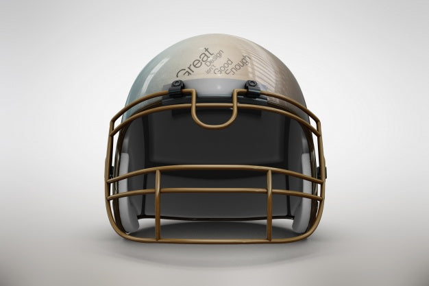 Free Golden Helmet Mock Up Psd