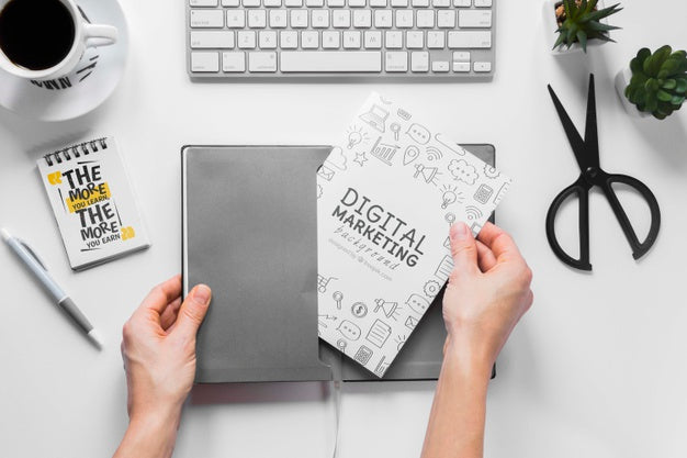 Free Hands Taking Out A Sheet Mock-Up Psd