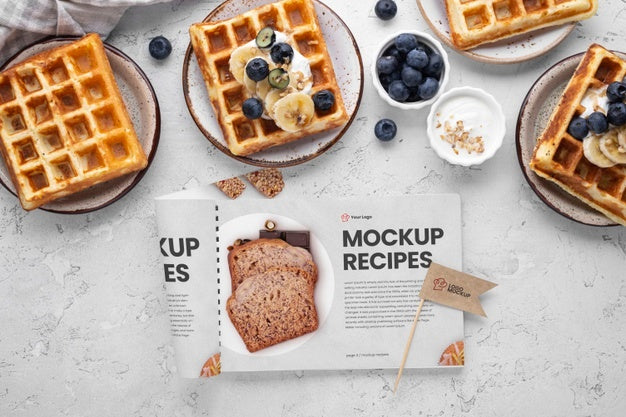 Free Healthy Sweets Recipe Mockup Psd
