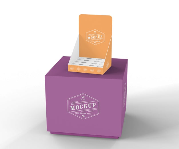 Free High Angle Colored Exhibitors Mock-Up Psd