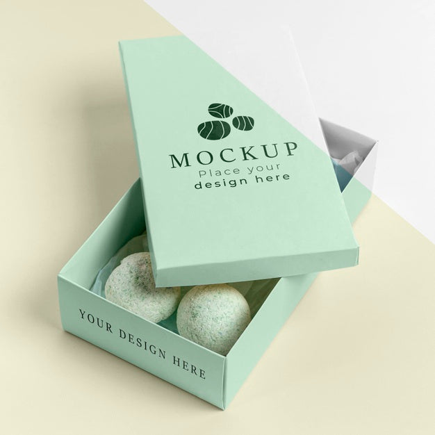 Free High Angle Green Bath Bombs And Box Psd