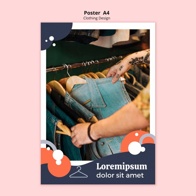 Free High View Man Looking At Denim Vests Psd