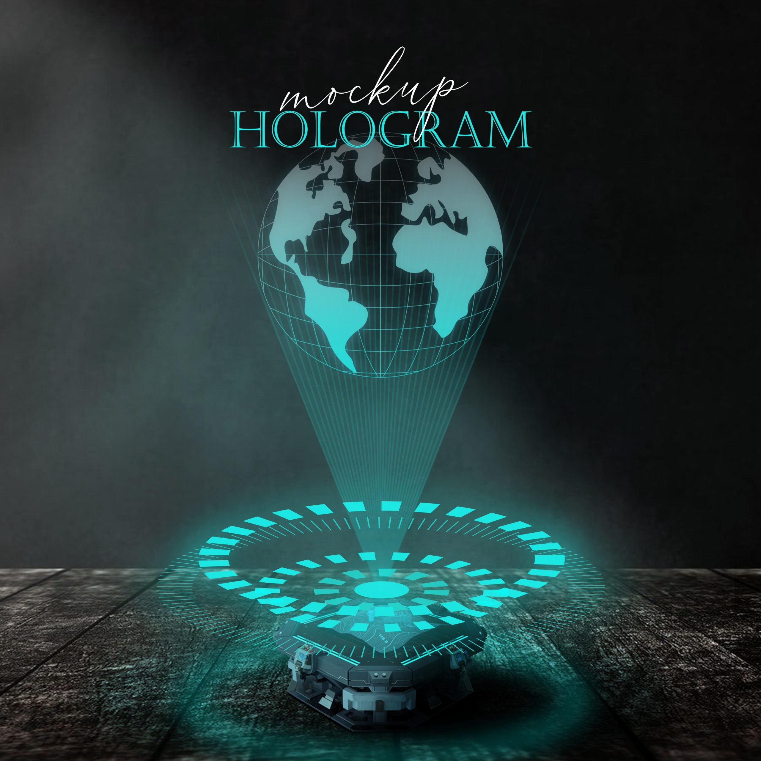 Free Hologram Mockup Psd Template CreativeBooster