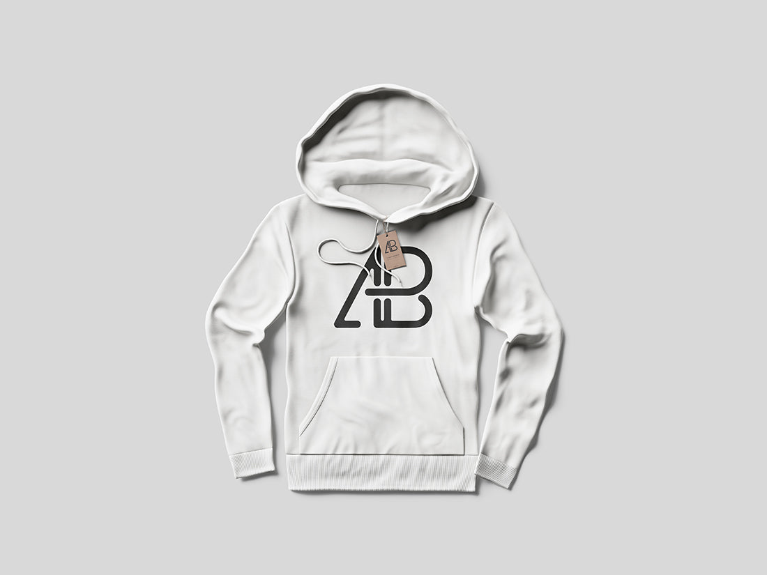 Free Hoodie With Tag Mockup