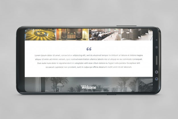 Free Horizontal Smartphone Mockup Psd