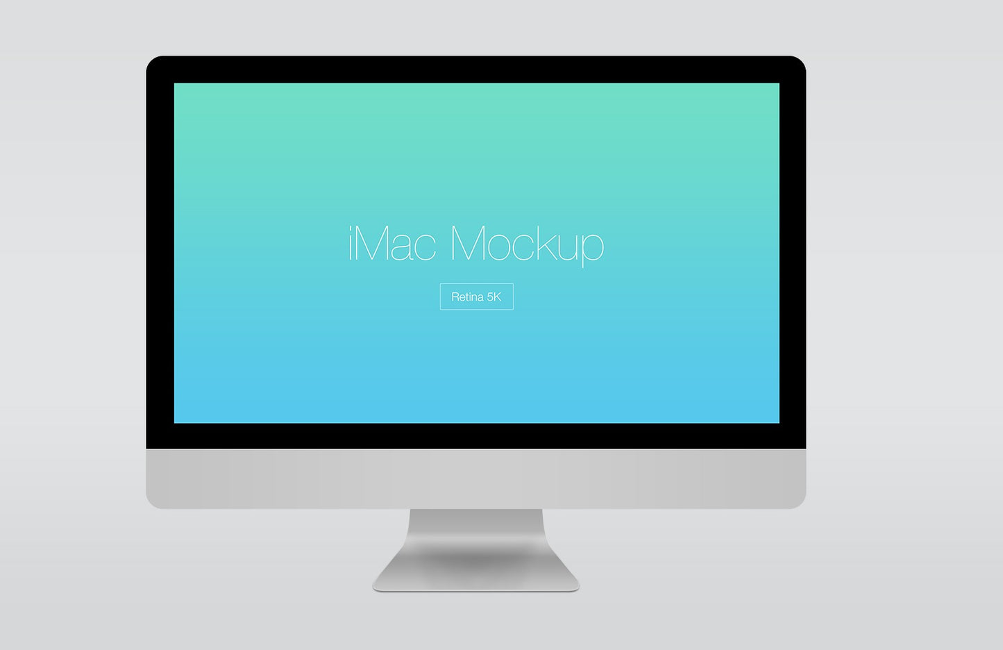 Free iMac Retina 5K PSD Mockup