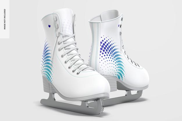 Free Ice Skates Mockup, Left View Psd