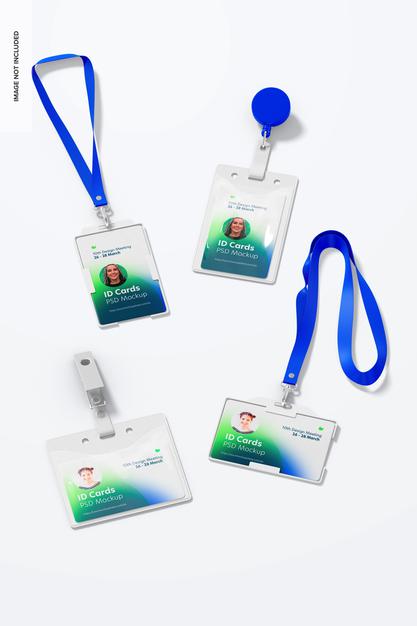 Free Id Card Set Mockup Psd