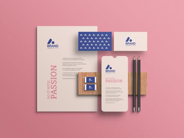 Free Identity Branding Stationery Mockup Psd