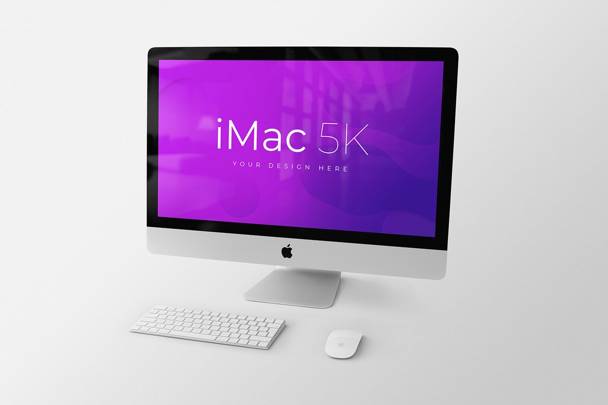 Free Imac 27-Inch Retina 5K Mockup