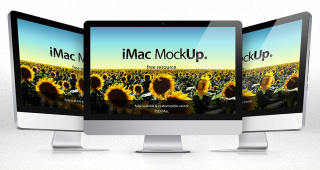 Free Imac Psd Mockup Template