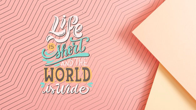 Free Inspirational Qoute On Cardboard Psd