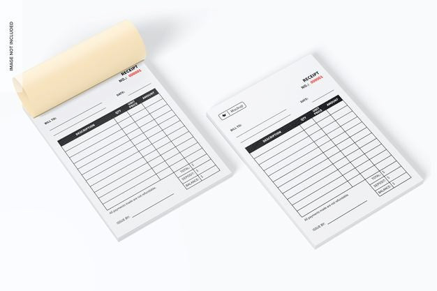 Free Invoice Books Mockup Psd