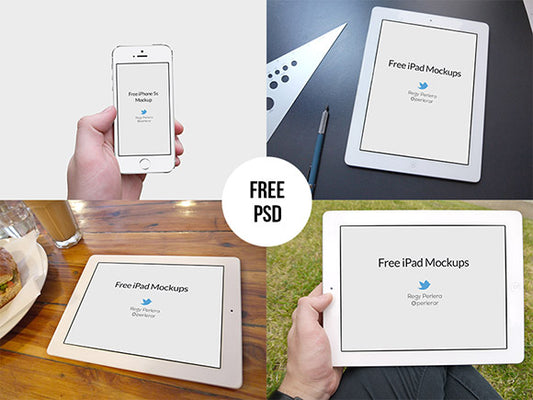 Free Ipad & Iphone5S Mockups Set