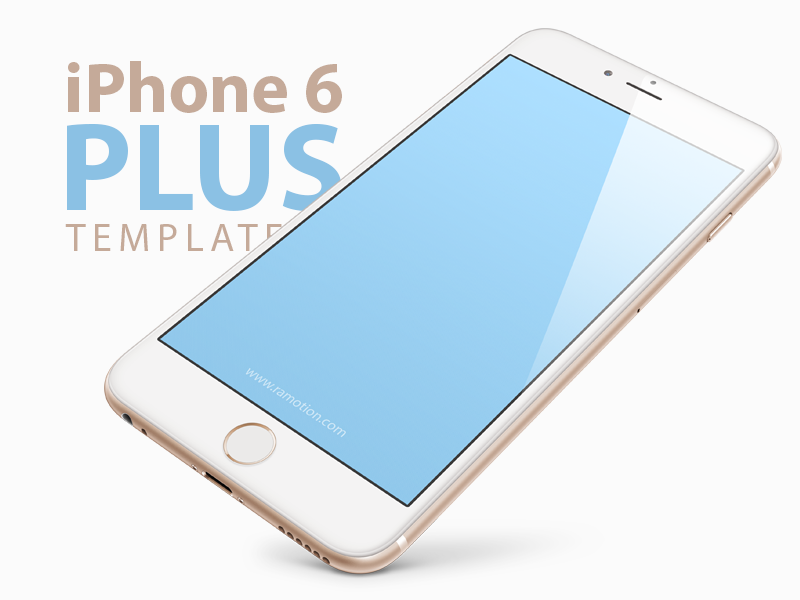 Free iPhone 6 PLUS Template Mockup [PSD] – CreativeBooster