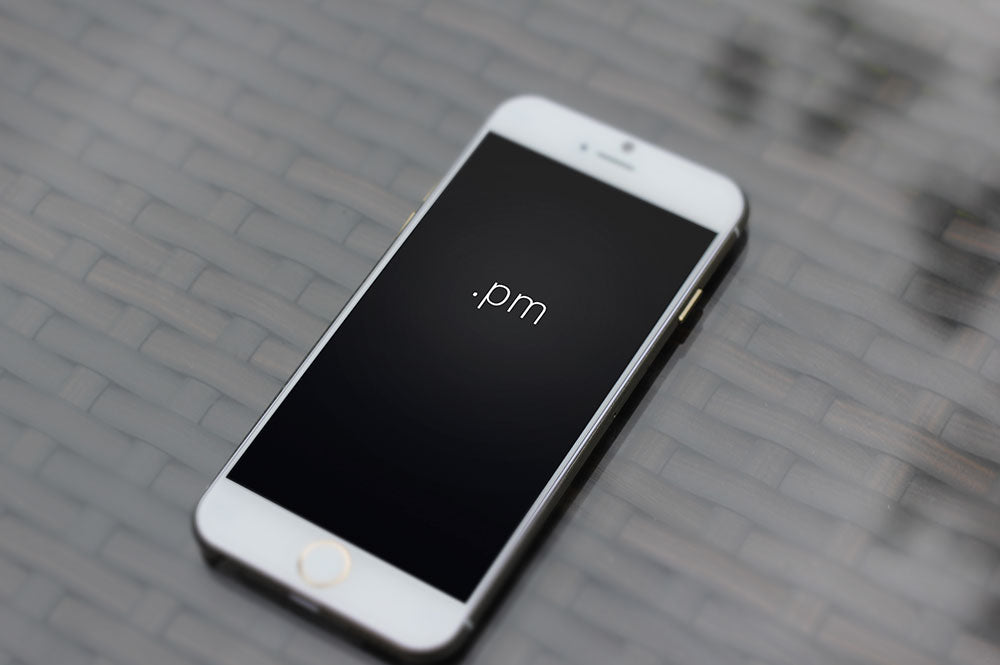 Free White and Gold iPhone 6 Isometric Top View Mockup