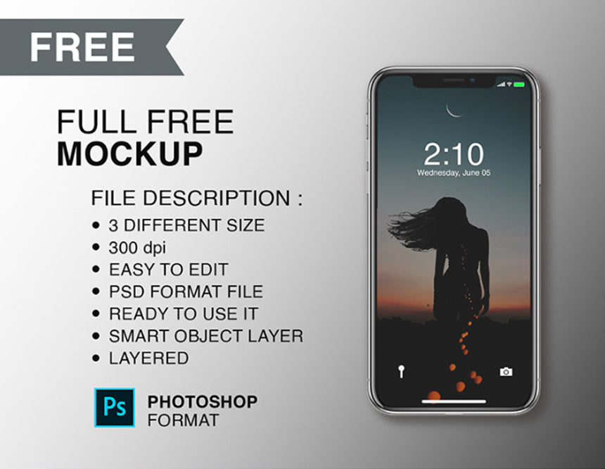 Free Iphone X Modern Mockup