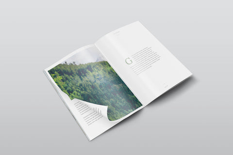 Free A4 PSD Magazine Mockup Isometric View
