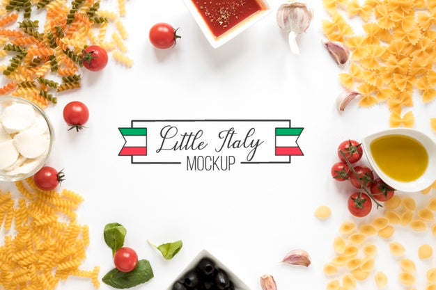 Free Italian Food Background Mock-Up Psd
