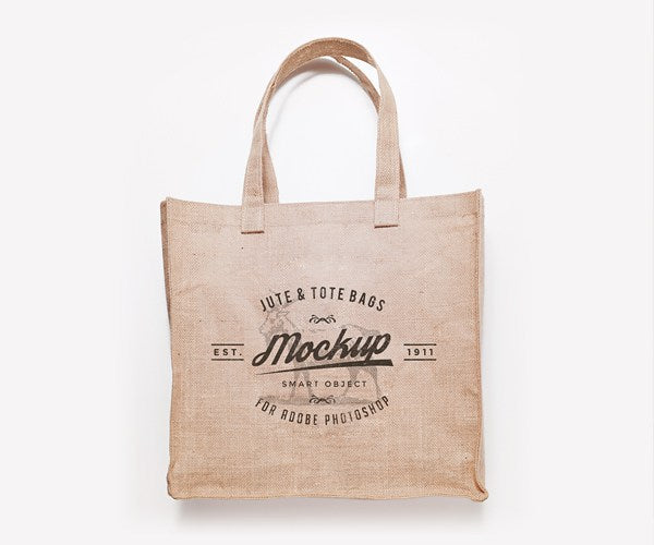 Burlap Jute Bag Mockup Graphic by Aurora Graphics · Creative Fabrica