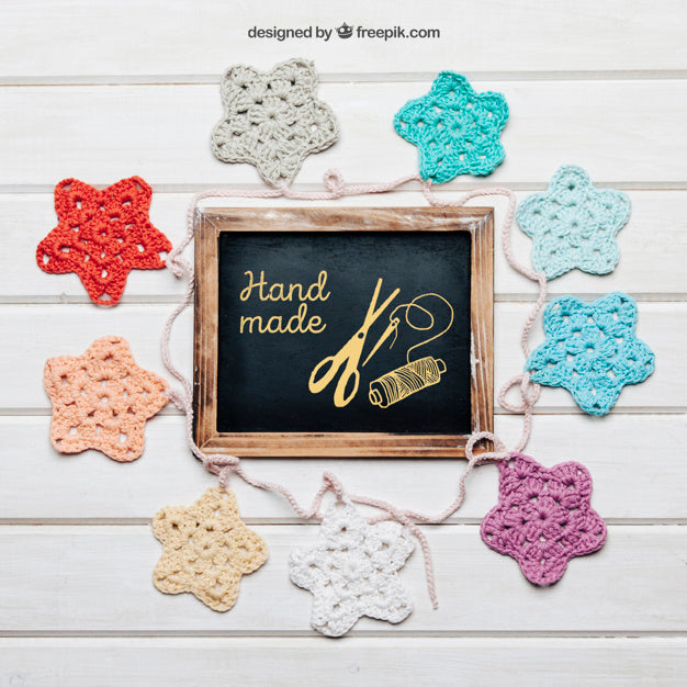 Free Knitting Mockup With Slate Psd