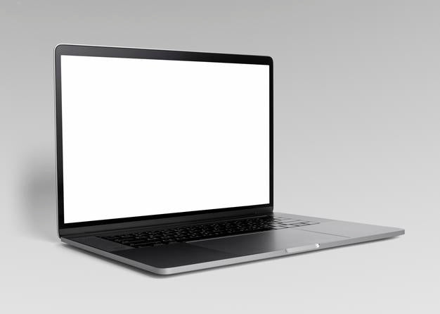 Free Laptop Black Screen Mockup Digital Device Psd