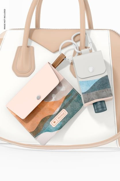 Free Leather Mask Case Mockup, On Bag Psd