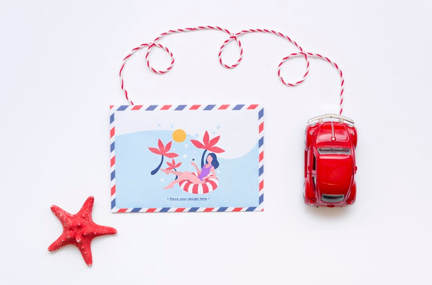 Free Let'S Go Travel Mock-Up And Toy Psd