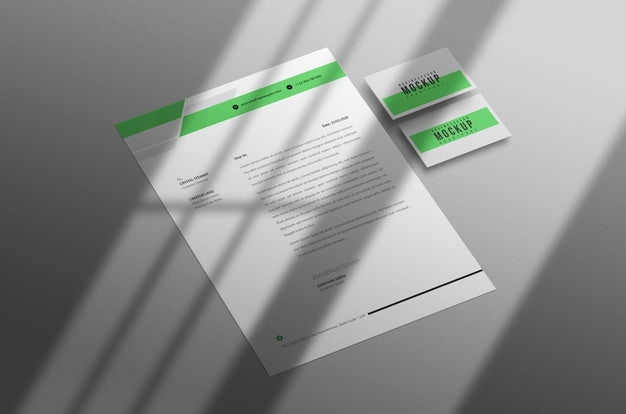 Free Letterhead And Business Card Mockup