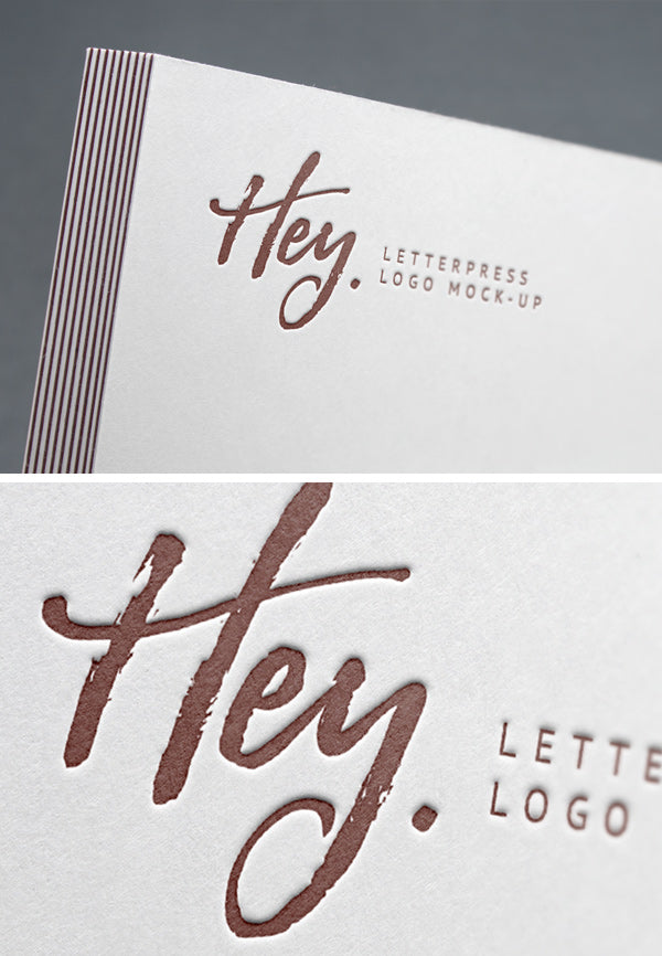 Free Letterpress Logo Mockup #2