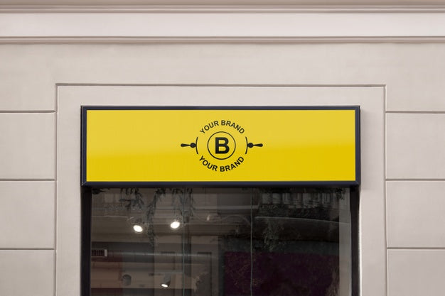 Free Logo Mockup On Facade Or Storefront Psd