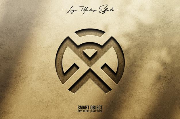 Free Logo-Mockup-With-Emboss-Logo Psd