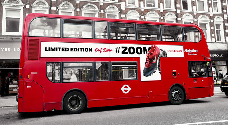 Free London Bus Vehicle Branding Mockup Psd