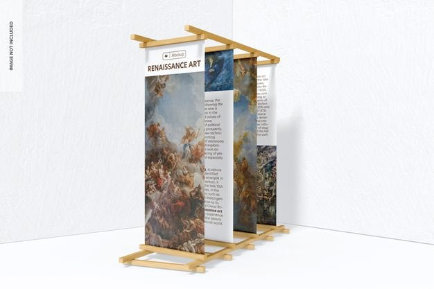 Free Long Wood Exhibition Display Mockup Psd