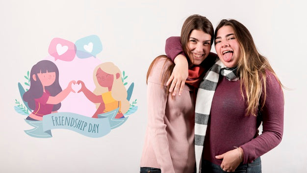 Free Lovely Friends Together On Friendship Day Psd