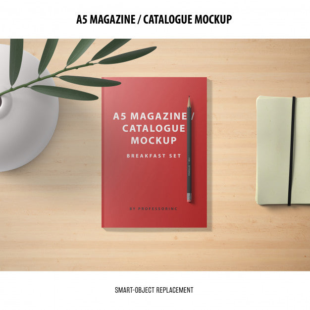 Free Magazine Catalogue Mockup Psd
