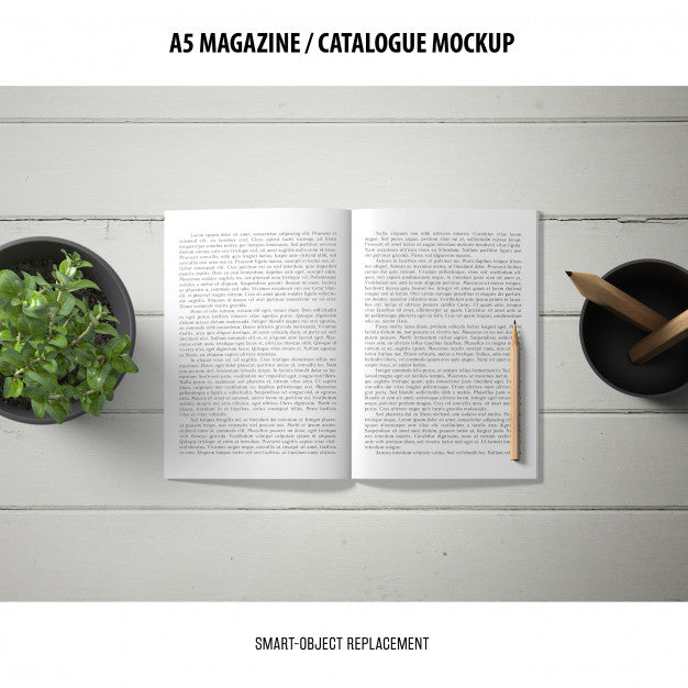 Free Magazine Catalogue Mockup Psd