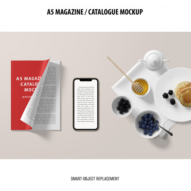 Free Magazine Catalogue Mockup Psd