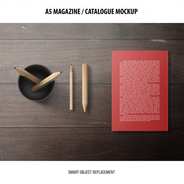 Free Magazine Catalogue Mockup Psd