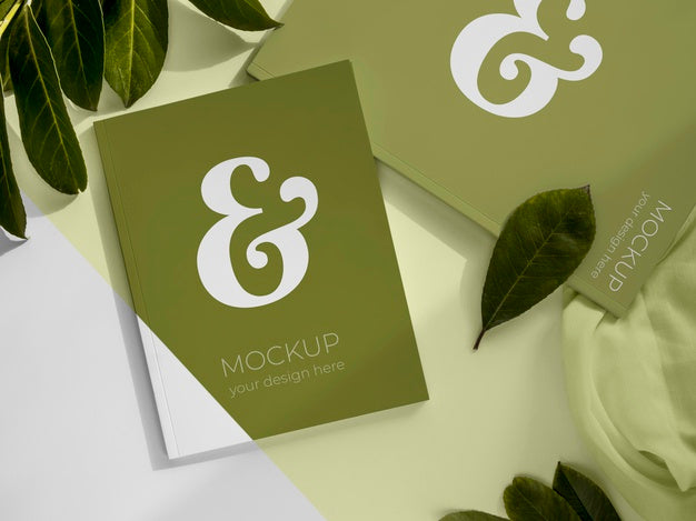 Free Magazine Mockup On Cloth Piece Above View Psd