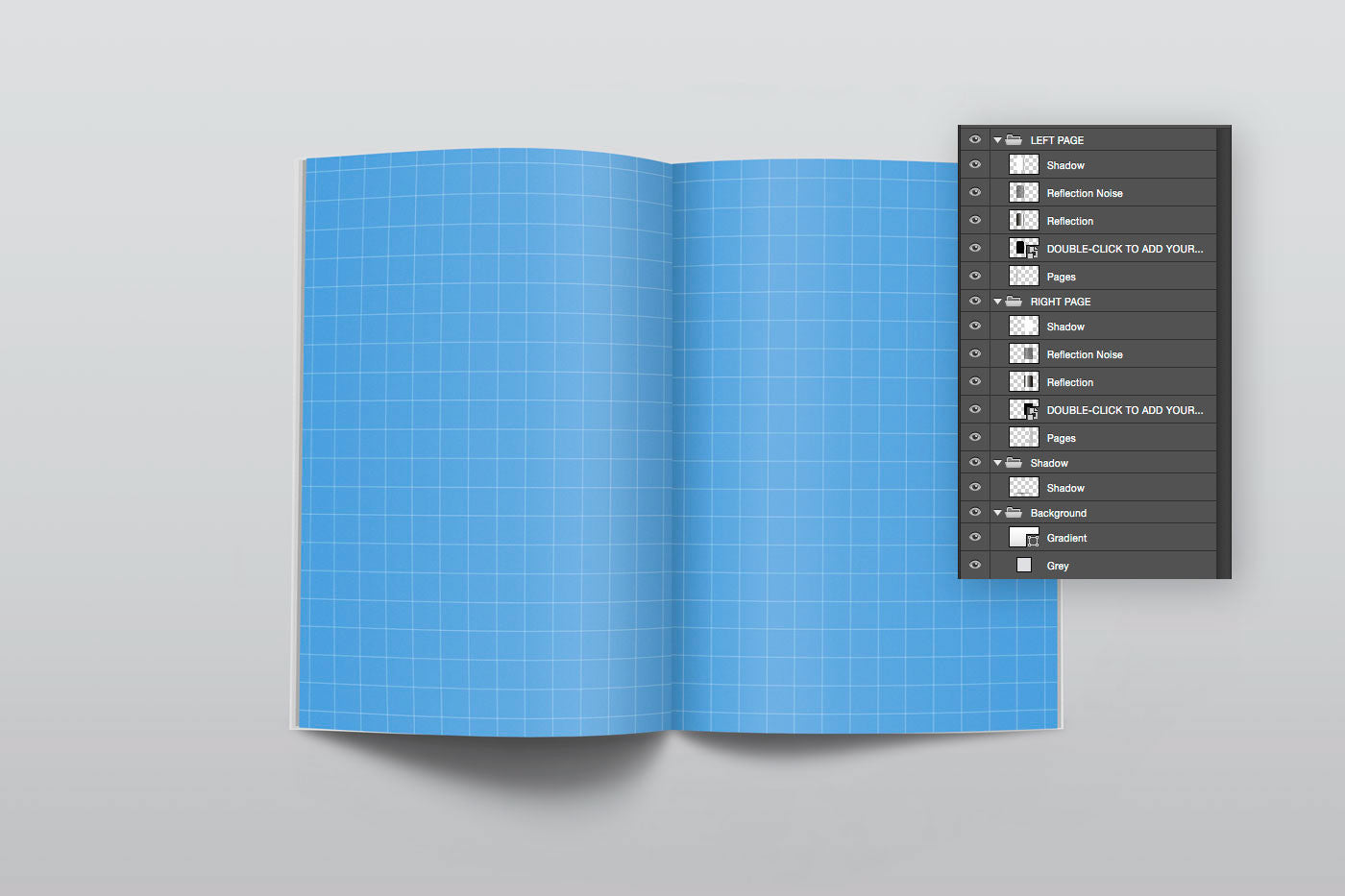 Free PSD Magazine Mockup Top View