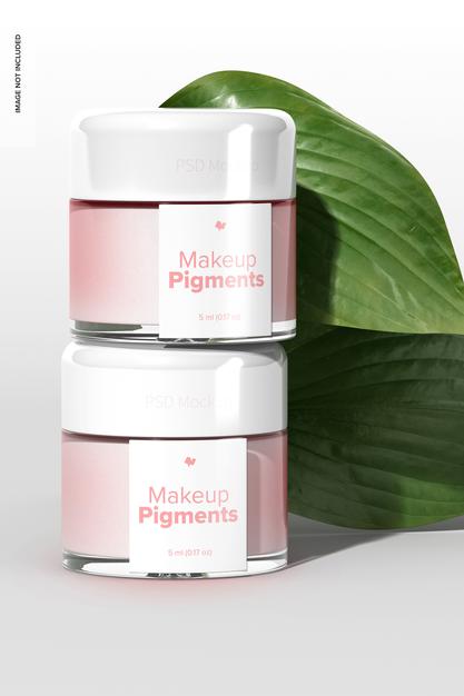 Free Makeup Pigments Mockup Psd
