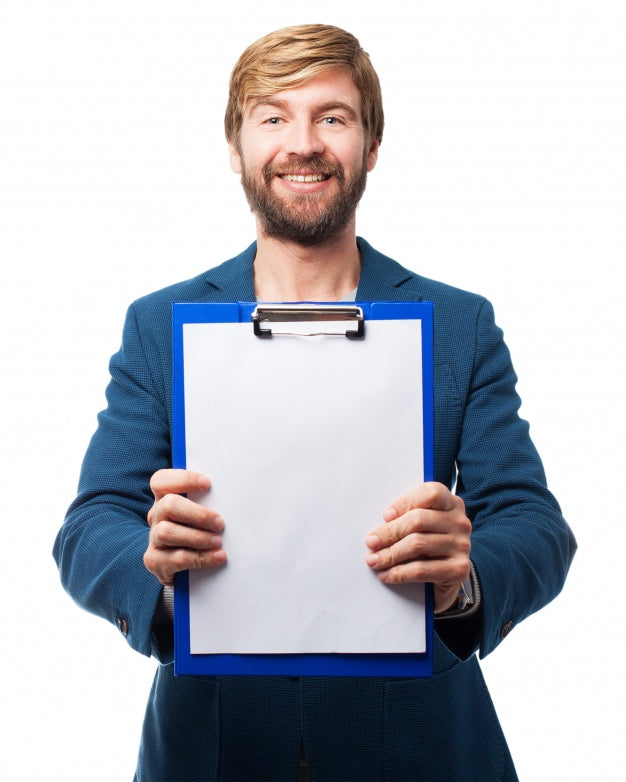 Free Man With A Checklist Psd