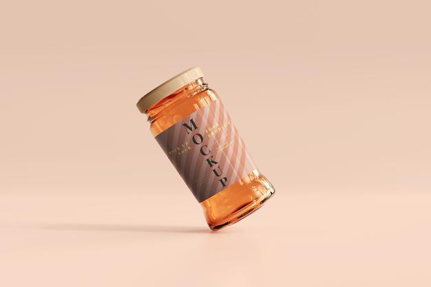 Free Marmalade Glass Jar Mockup Psd