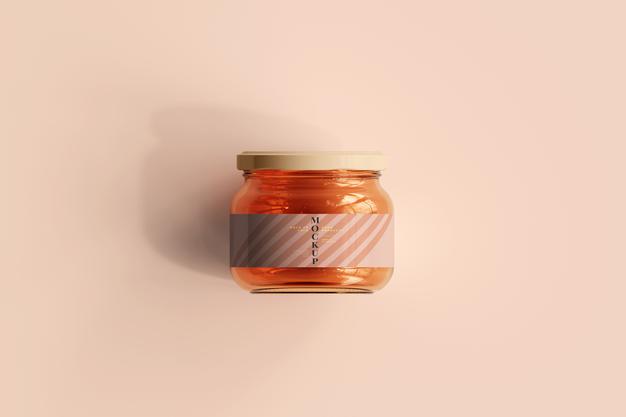 Free Marmalade Glass Jar Mockup Psd
