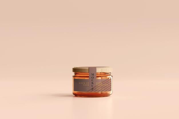 Free Marmalade Glass Jar Mockup Psd