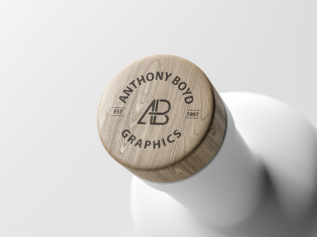 Free Matte Bottle Top Logo Mockup
