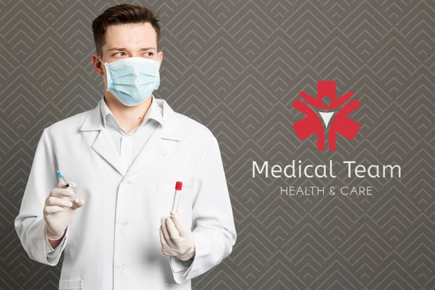 Free Medical Team Against Coronavirus Psd