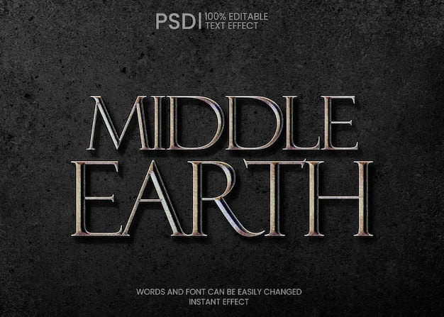 Free Medieval Fantasy Text Effect With Antique Metallic Letters Psd